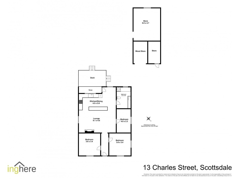 13 Charles Street, Scottsdale TAS 7260 Floorplan