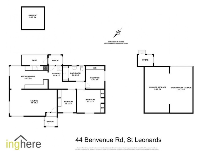 44 Benvenue Road, St Leonards TAS 7250 Floorplan