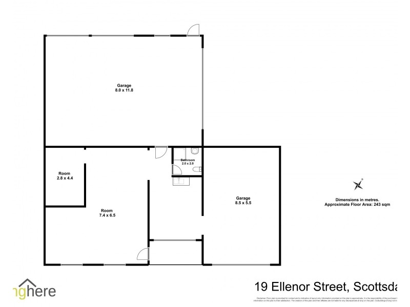 19 Ellenor Street, Scottsdale TAS 7260 Floorplan