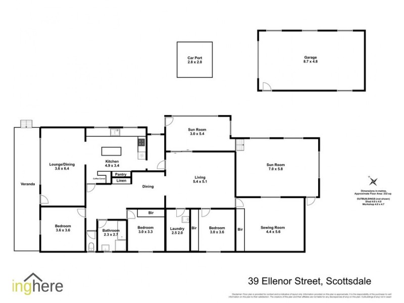 39 Ellenor Street, Scottsdale TAS 7260 Floorplan
