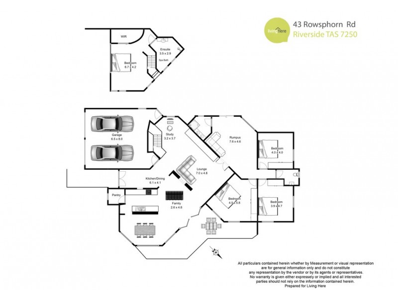 43 Rowsphorn Road, Riverside TAS 7250 Floorplan