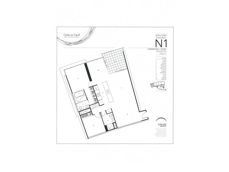 2341/9 Ferny Avenue, Surfers Paradise QLD 4217 Floorplan