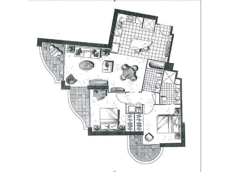 Unit 2142 ‘Chevron Renaissance’ 23 Ferny Avenue, Surfers Paradise QLD 4217 Floorplan