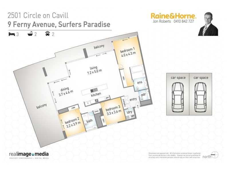 Unit 2501 ‘Circle on Cavill’ 9 Ferny Avenue, Surfers Paradise QLD 4217 Floorplan