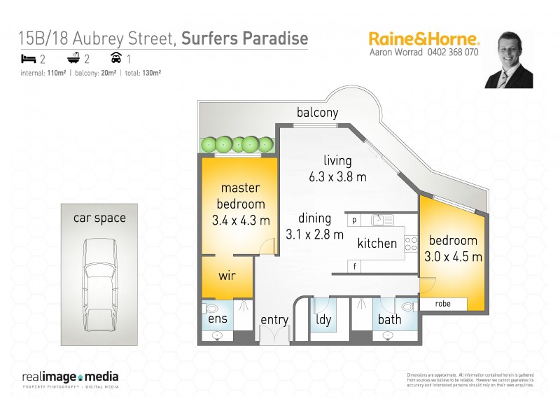 Unit 15B 18 Aubrey Street, Surfers Paradise QLD 4217 Floorplan