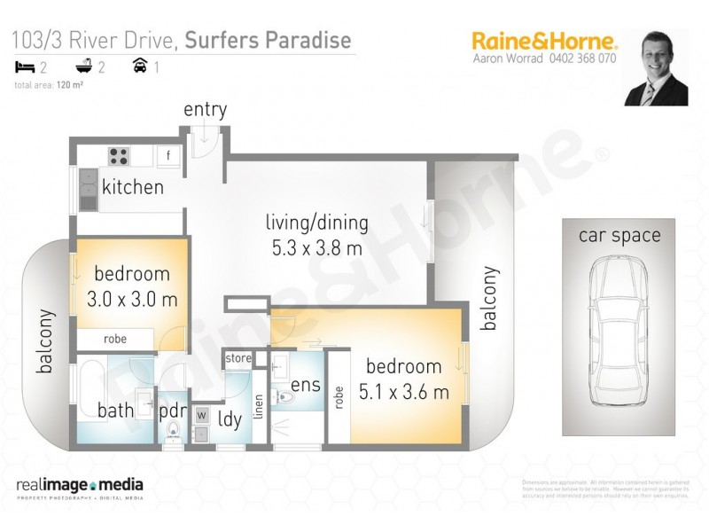 103 Spectrum 3 River Drive, Surfers Paradise QLD 4217 Floorplan