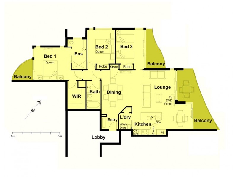 Unit 3312 ‘Chevron Renaissance’ 23 Ferny Avenue, Surfers Paradise QLD 4217 Floorplan