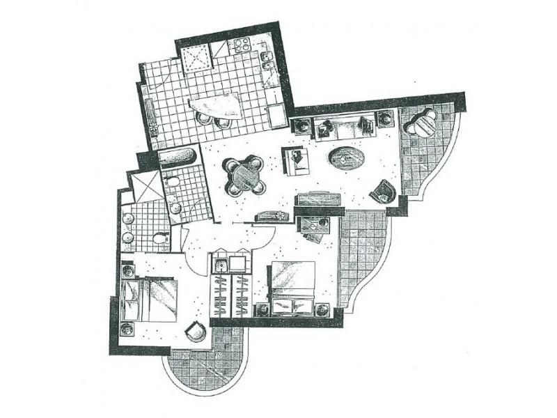 Unit 2086 Chevron Renaissance, 23 Ferny Avenue, Surfers Paradise QLD 4217 Floorplan