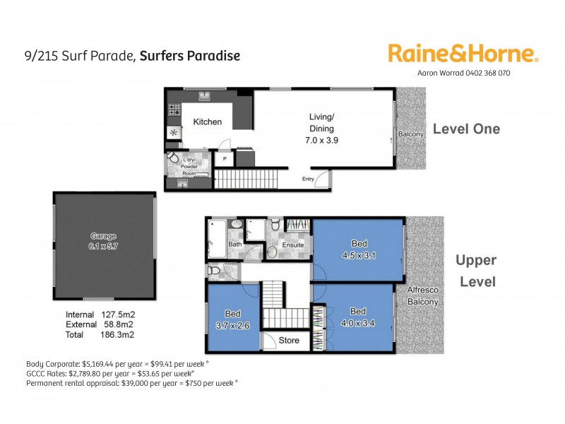 9/215 Surf Parade, Surfers Paradise QLD 4217 Floorplan