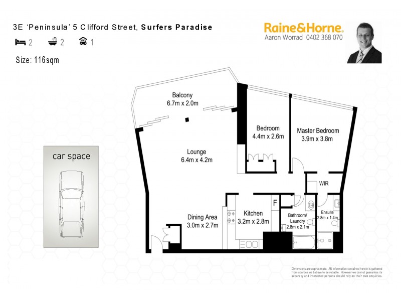 3/5 Clifford Street, Surfers Paradise QLD 4217 Floorplan