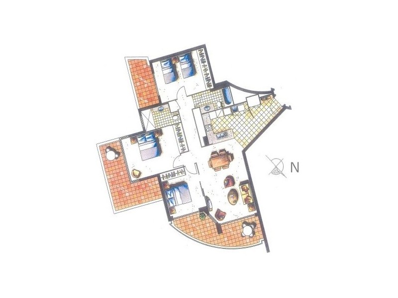 1046 / 23 Ferny Avenue, Surfers Paradise QLD 4217 Floorplan