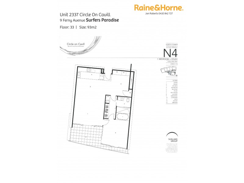 2337 Circle on Cavill, 9 Ferny Avenue, Surfers Paradise QLD 4217 Floorplan