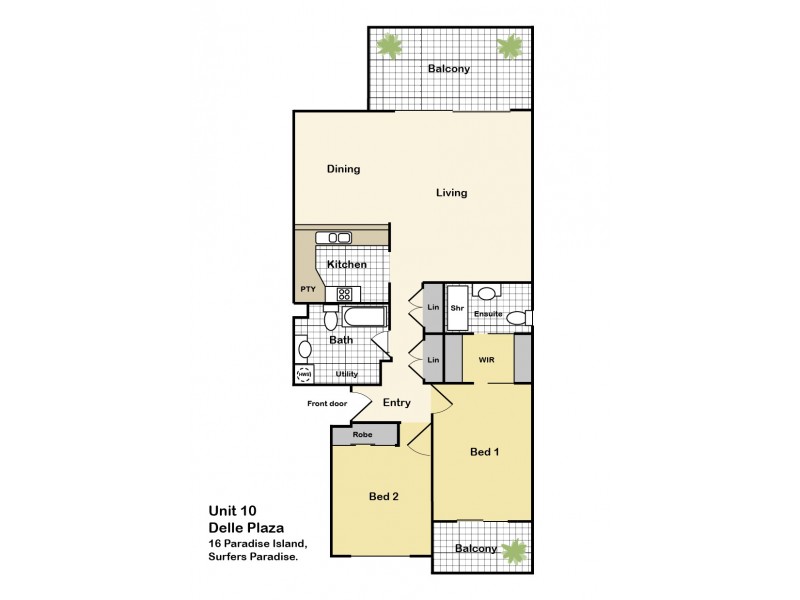 15/15-17 Paradise Island, Surfers Paradise QLD 4217 Floorplan