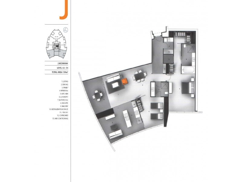 5001 ‘Q1′ 9 Hamilton Avenue, Surfers Paradise QLD 4217 Floorplan