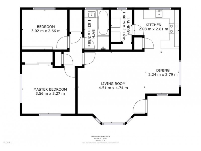 2/13 Whitbread Court, Glenorchy TAS 7010 Floorplan