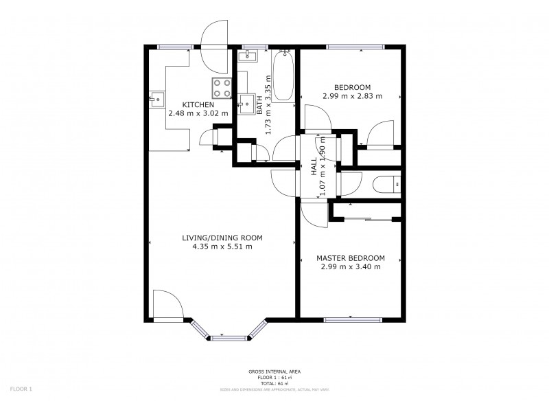 2/18 Clydesdale Avenue, Glenorchy TAS 7010 Floorplan