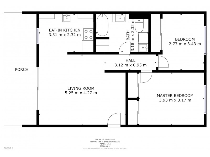 1/110 Abbotsfield Road, Claremont TAS 7011 Floorplan