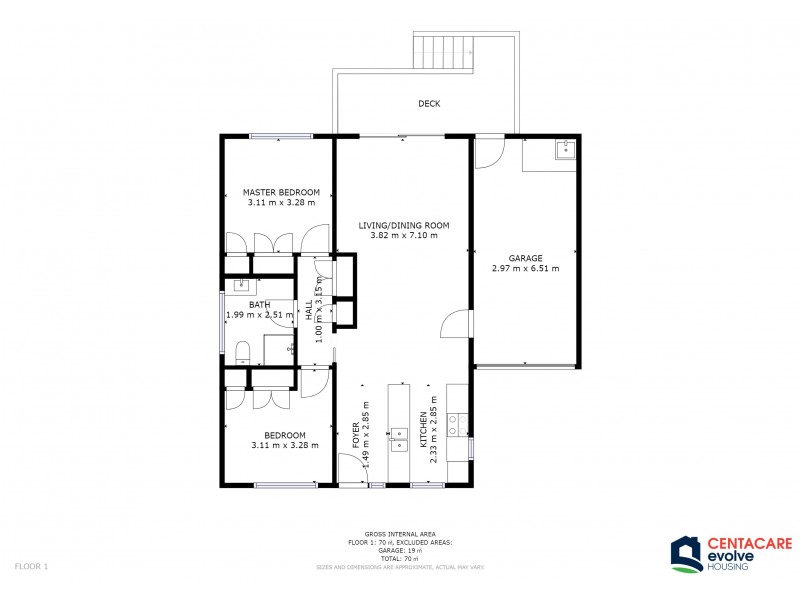 3/106 Gunn Street, Bridgewater TAS 7030 Floorplan