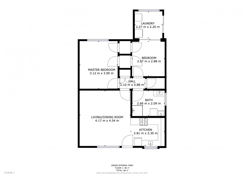 2/27 Wariga Road, Glenorchy TAS 7010 Floorplan