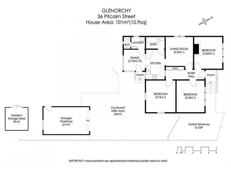 36 Pitcairn Street, Glenorchy TAS 7010 Floorplan