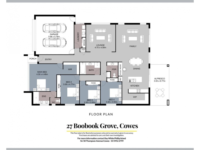 27 Boobook Grove, Cowes VIC 3922 Floorplan
