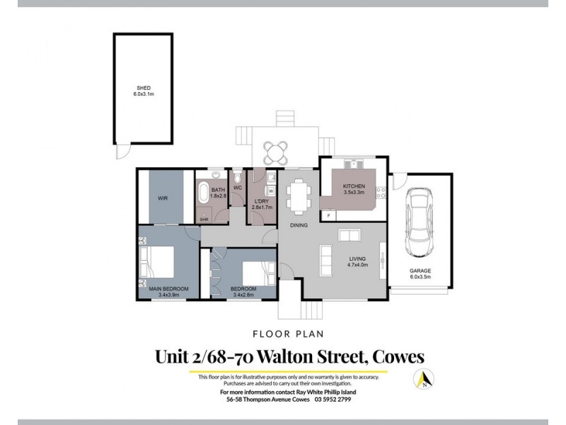 2/68-70 Walton Street, Cowes VIC 3922 Floorplan