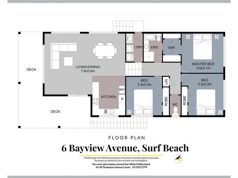6 Bayview Avenue, Surf Beach VIC 3922 Floorplan
