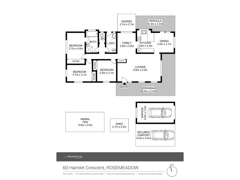 60 Hamlet Crescent, Rosemeadow NSW 2560 Floorplan