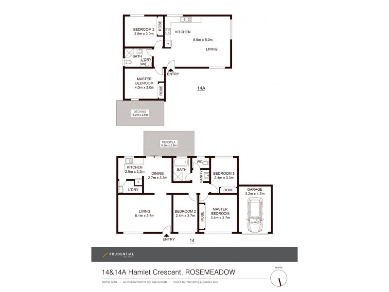 14 and 14A Hamlet Crescent, Rosemeadow NSW 2560 Floorplan