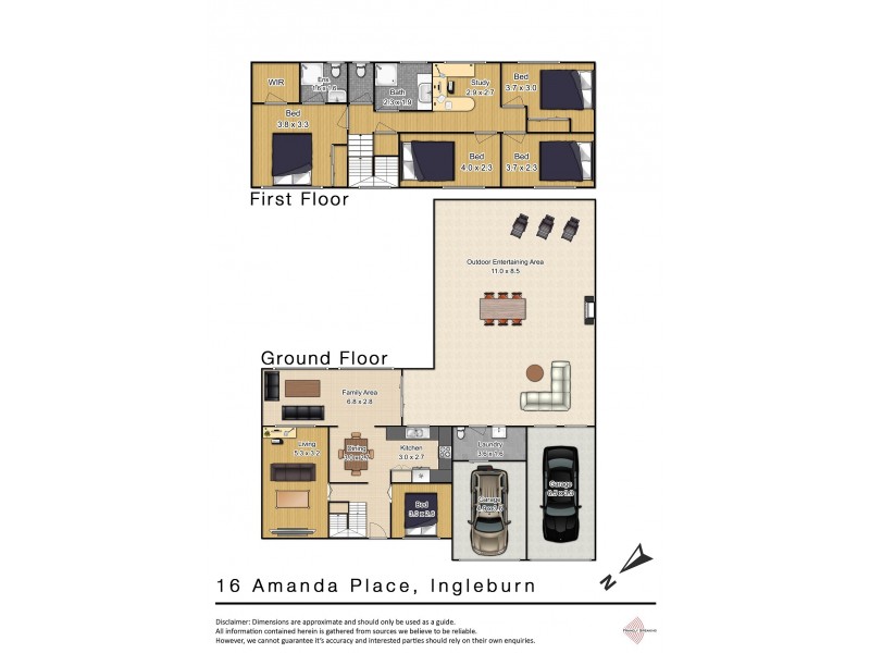 16 Amanda Place, Ingleburn NSW 2565 Floorplan