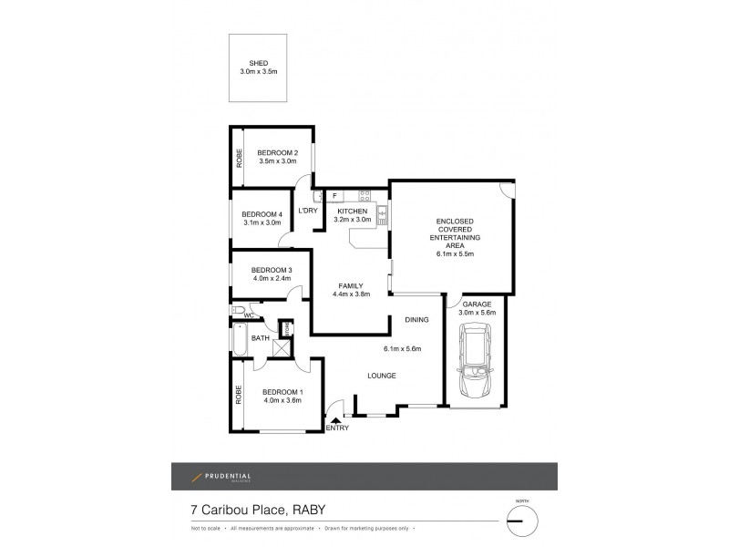 7 Caribou Place, Raby NSW 2566 Floorplan