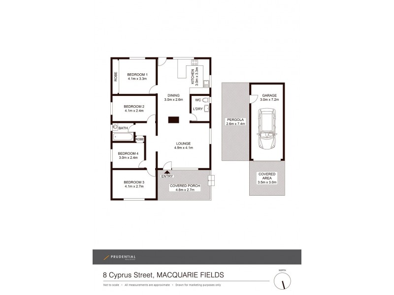 8 Cyprus Street, Macquarie Fields NSW 2564 Floorplan