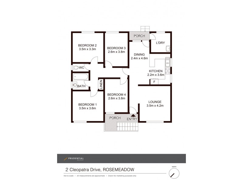 2 Cleopatra Drive, Rosemeadow NSW 2560 Floorplan