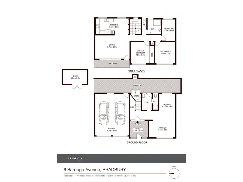 6 Barooga Avenue, Bradbury NSW 2560 Floorplan