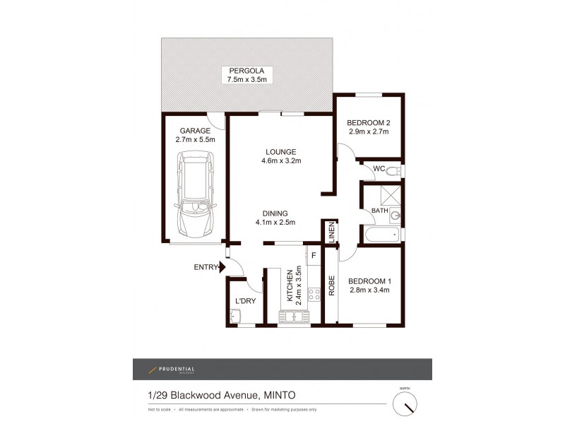 1/29 Blackwood Avenue, Minto NSW 2566 Floorplan