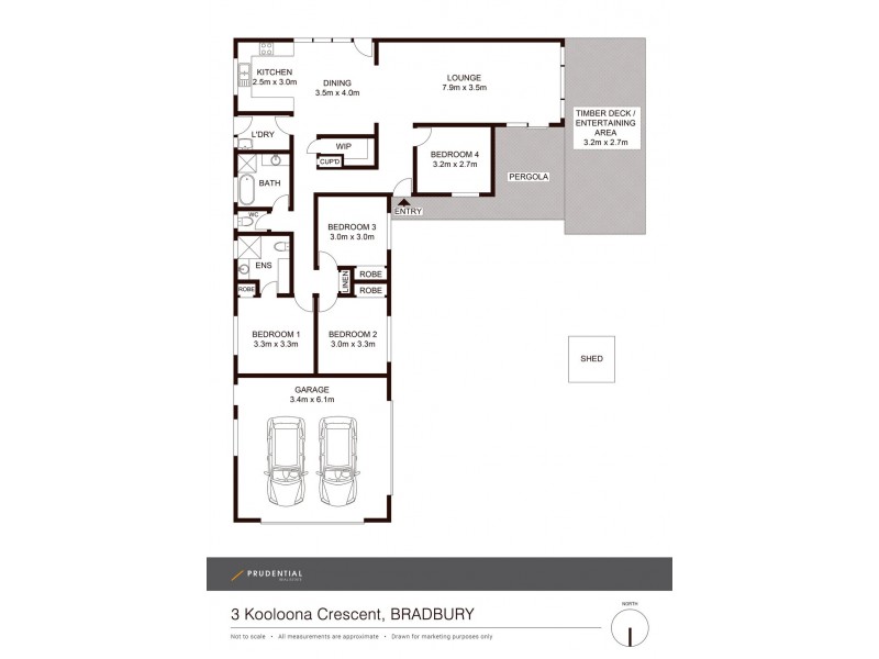 3 Kooloona Crescent, Bradbury NSW 2560 Floorplan