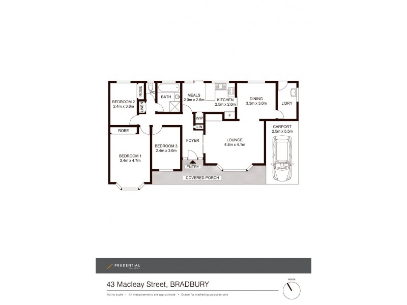 43 Macleay Street, Bradbury NSW 2560 Floorplan