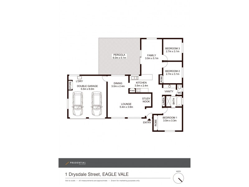 1 Drysdale Street, Eagle Vale NSW 2558 Floorplan