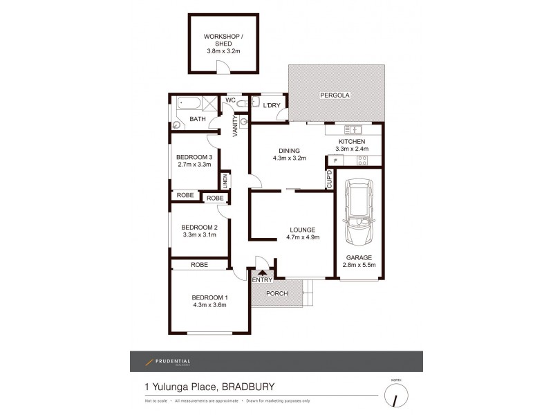 1 Yulunga Place, Bradbury NSW 2560 Floorplan
