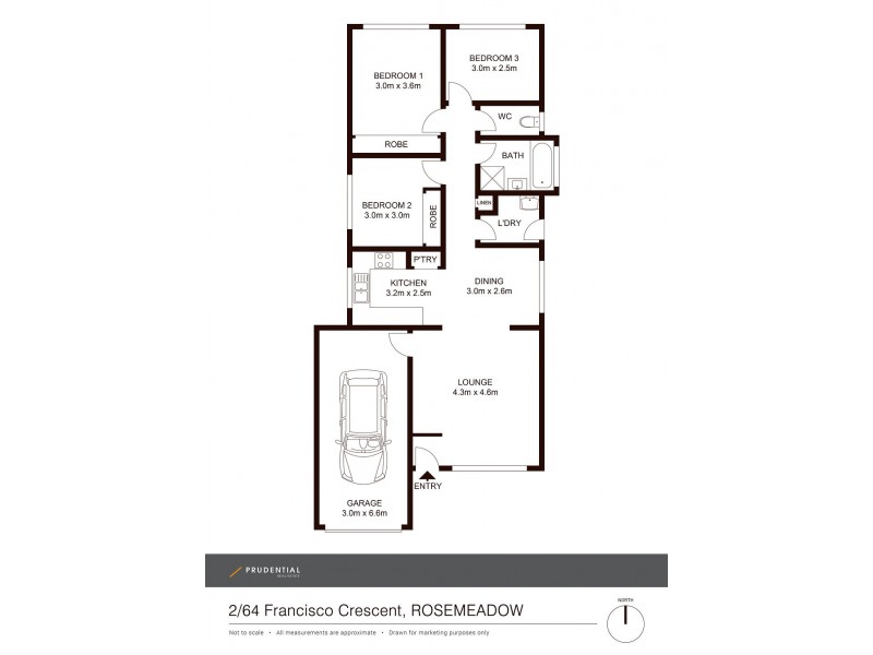 2/64 Francisco Crescent, Rosemeadow NSW 2560 Floorplan