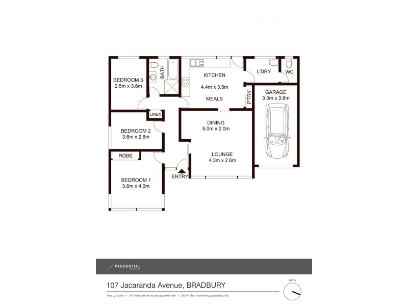 107 Jacaranda Avenue, Bradbury NSW 2560 Floorplan