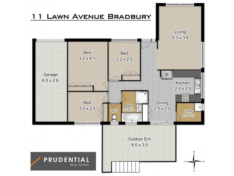 11 Lawn Avenue, Bradbury NSW 2560 Floorplan