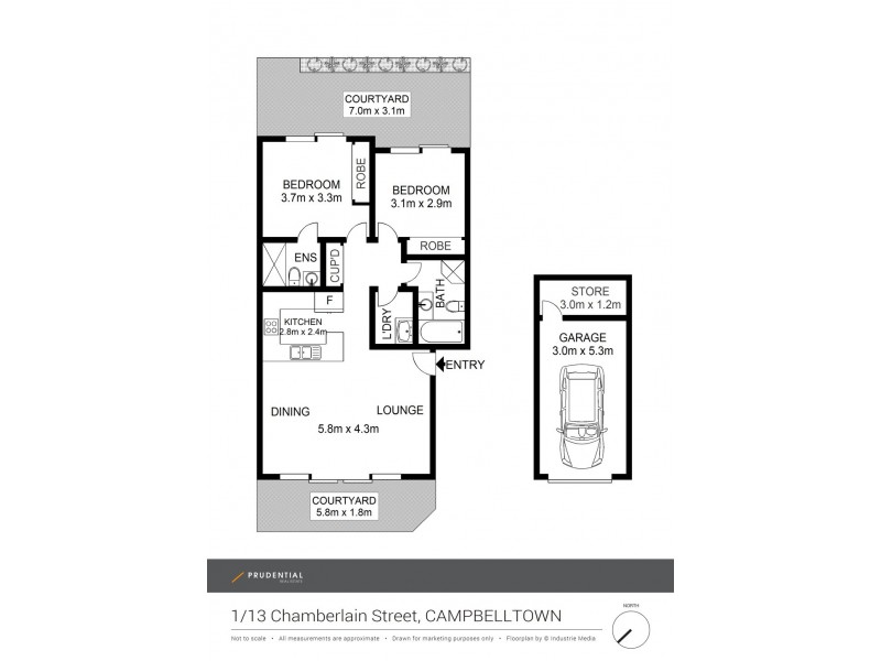 1/13 Chamberlain Street, Campbelltown NSW 2560 Floorplan