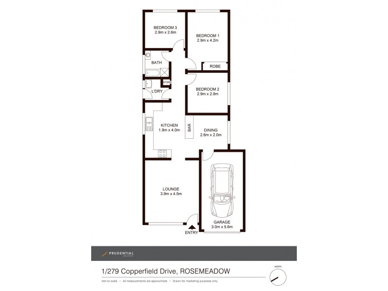 1/279 Copperfield Drive, Rosemeadow NSW 2560 Floorplan
