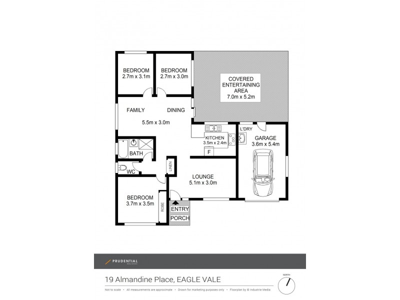 19 Almandine Place, Eagle Vale NSW 2558 Floorplan