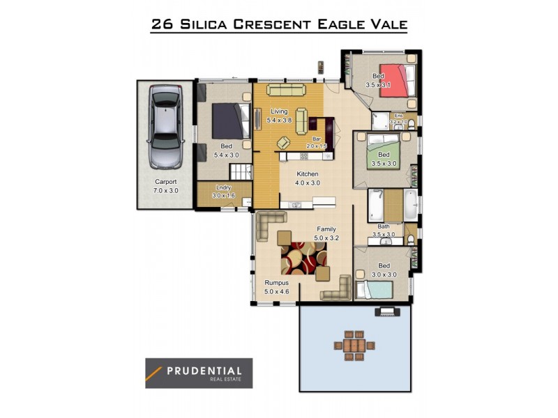 26 Silica Crescent, Eagle Vale NSW 2558 Floorplan