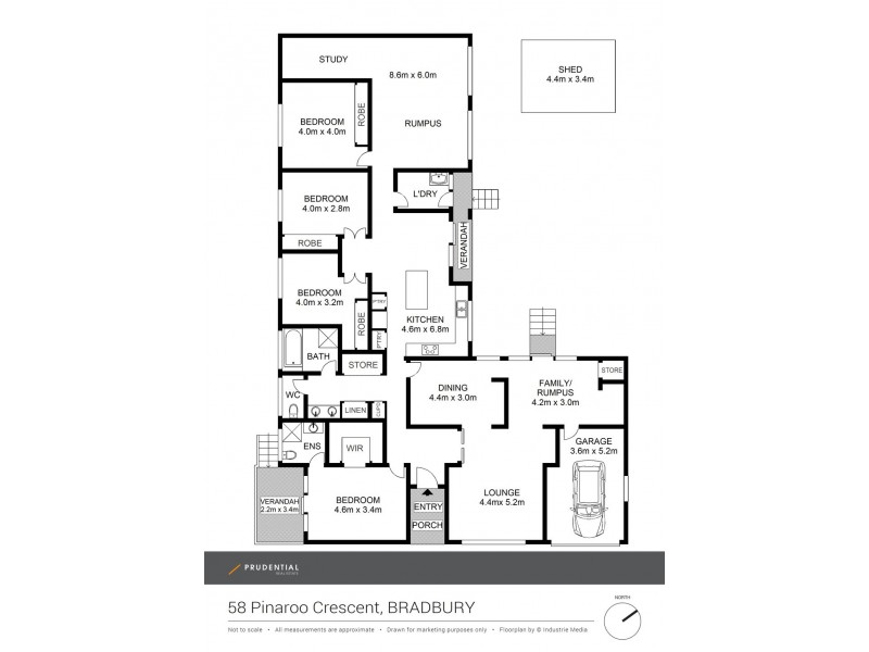 58 Pinaroo Crescent, Bradbury NSW 2560 Floorplan