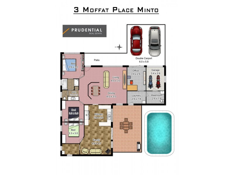 3 Moffat Place, Minto NSW 2566 Floorplan