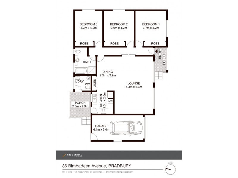 36 Bimbadeen Avenue, Bradbury NSW 2560 Floorplan