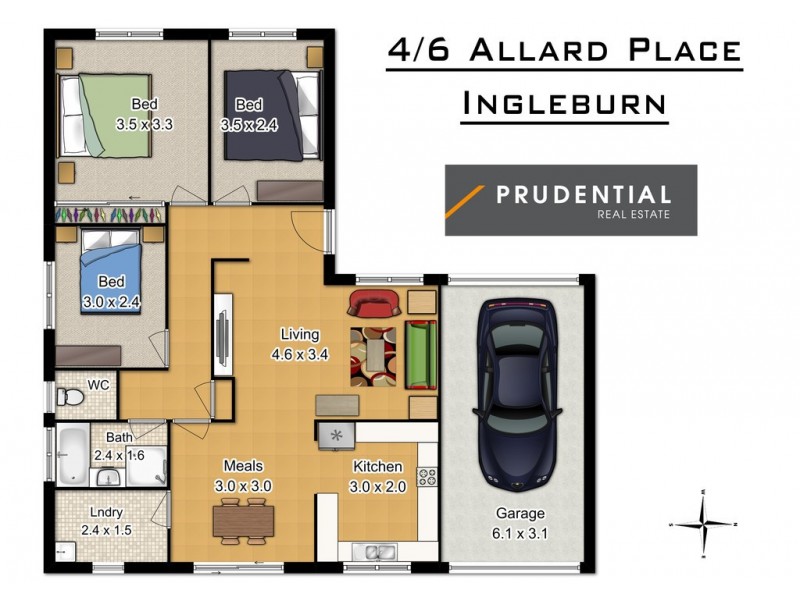 4/6 Allard Place, Ingleburn NSW 2565 Floorplan